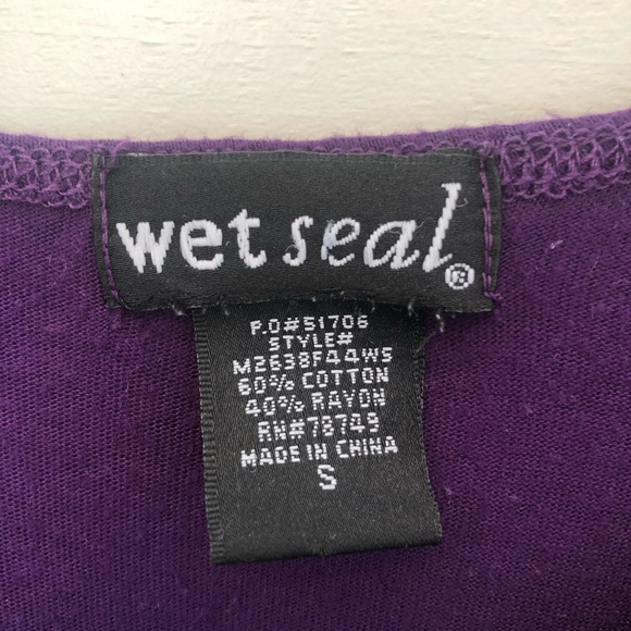 WET SEAL eggplant purple long shirt - Picture 6 of 7